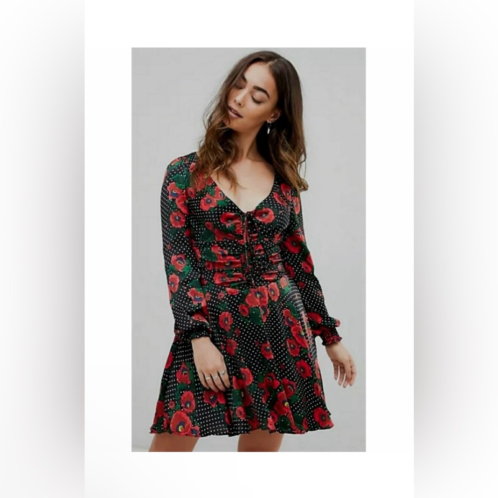 FREE PEOPLE Morning Light Poppy Dress size 0